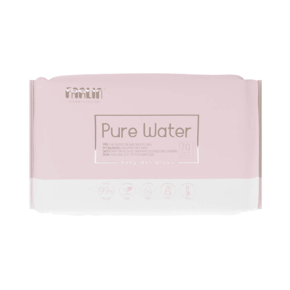 Farlin Pure Water Wipes 70Pcs - Pink
