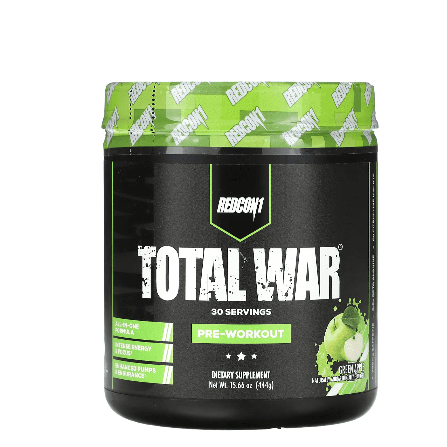 Redcon1, Total War, 30 Serving, Green Apple