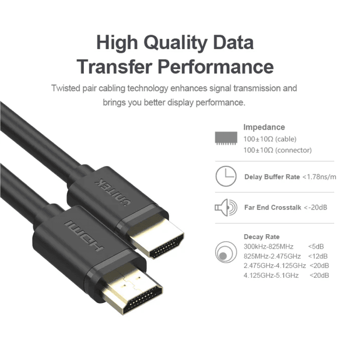Unitek Hdmi Cable 4K 60Hz High Speed 10M