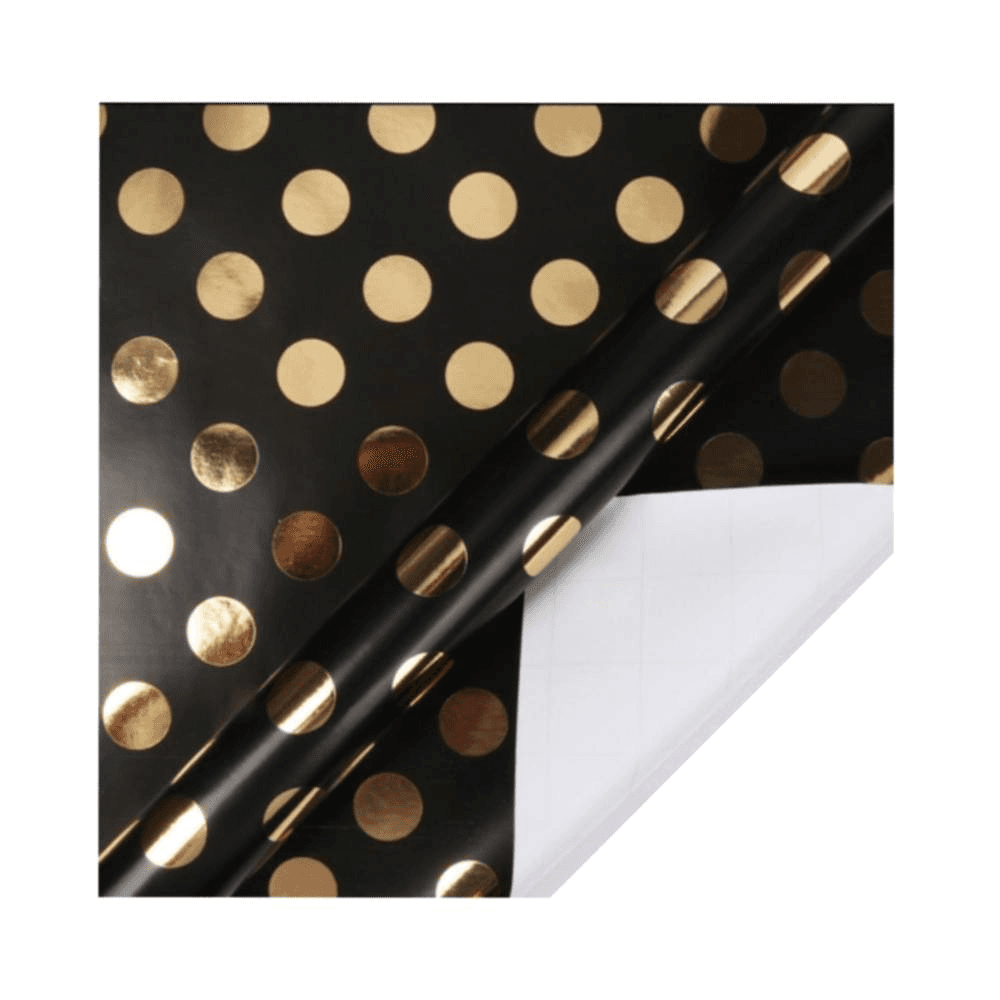 Gold Polka Dots Gift Wrapper