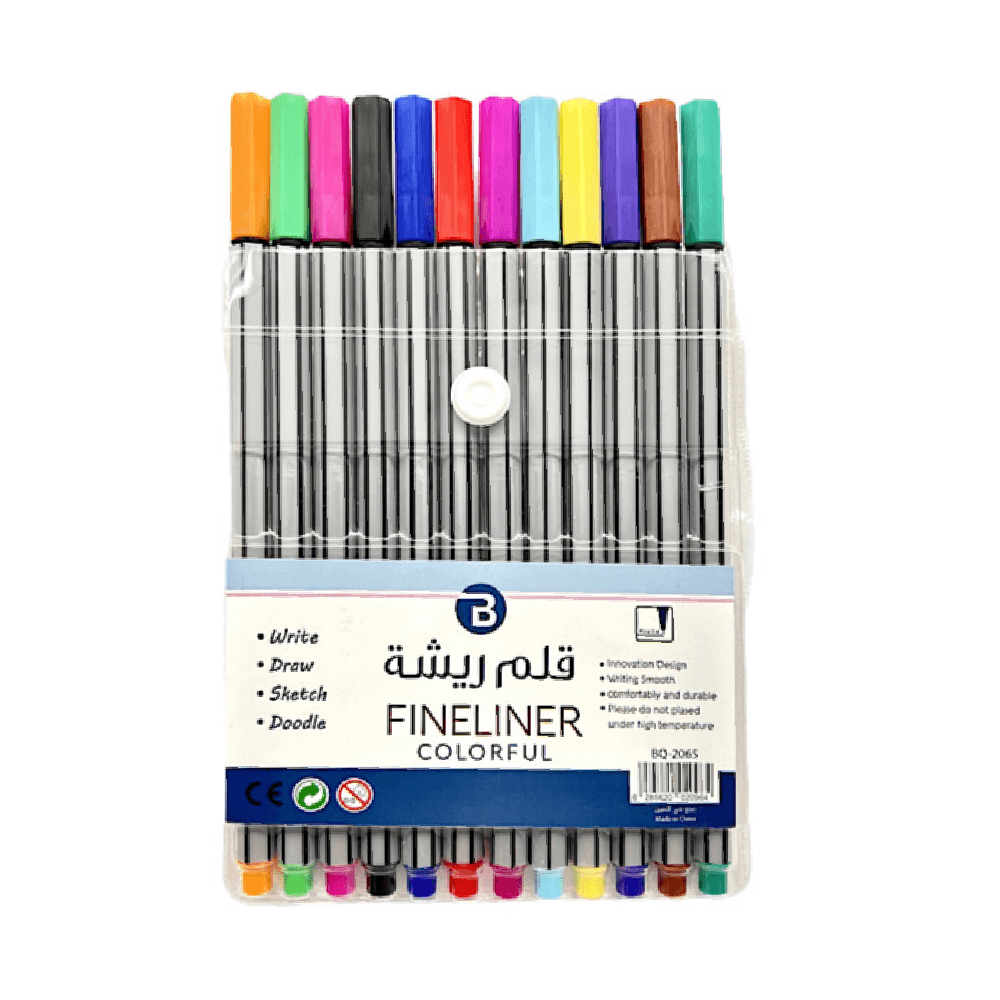 Fine Liner Colour Pens Set 12Pcs 9333
