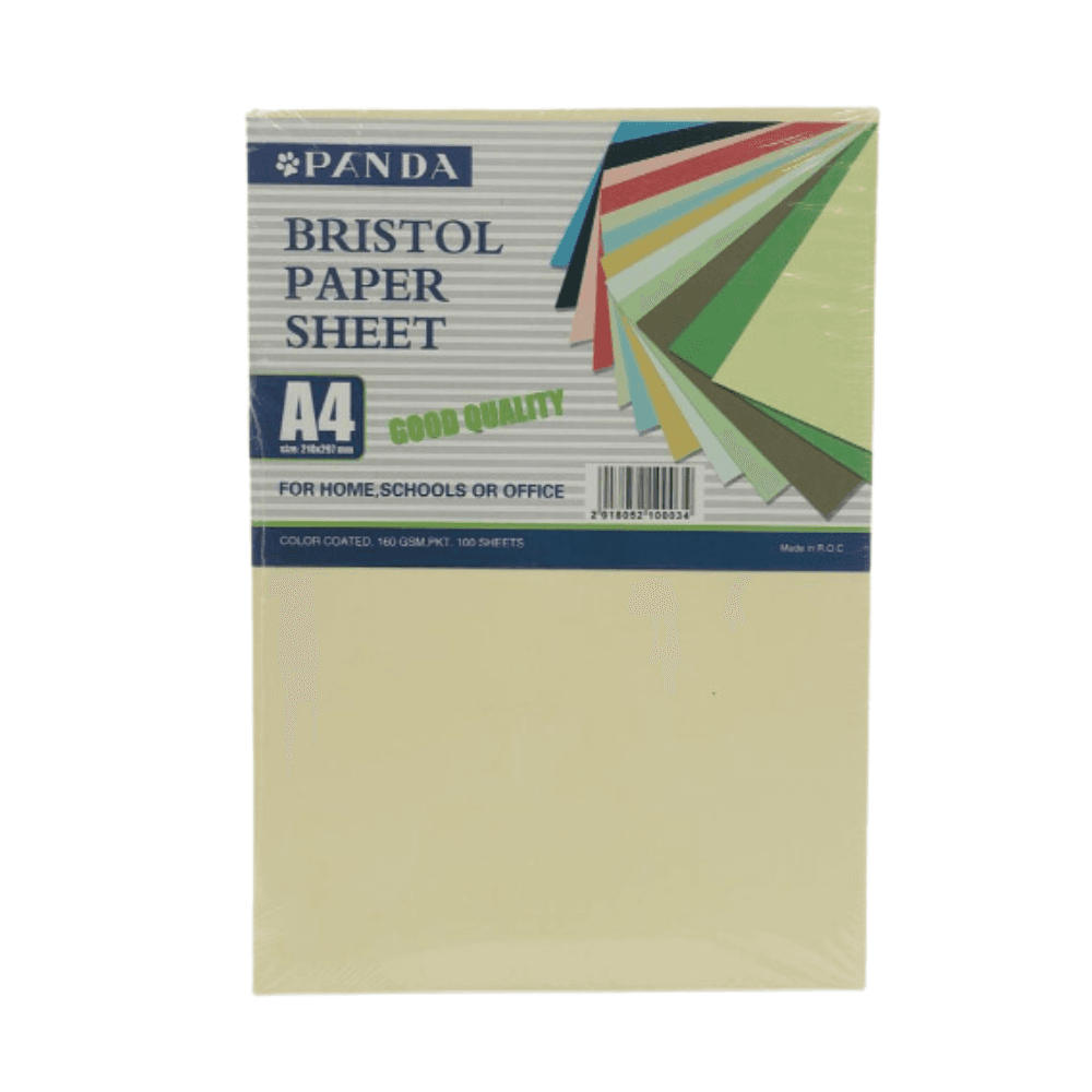 Ivory Panda Bristol Paper Sheet A4 160GSM 