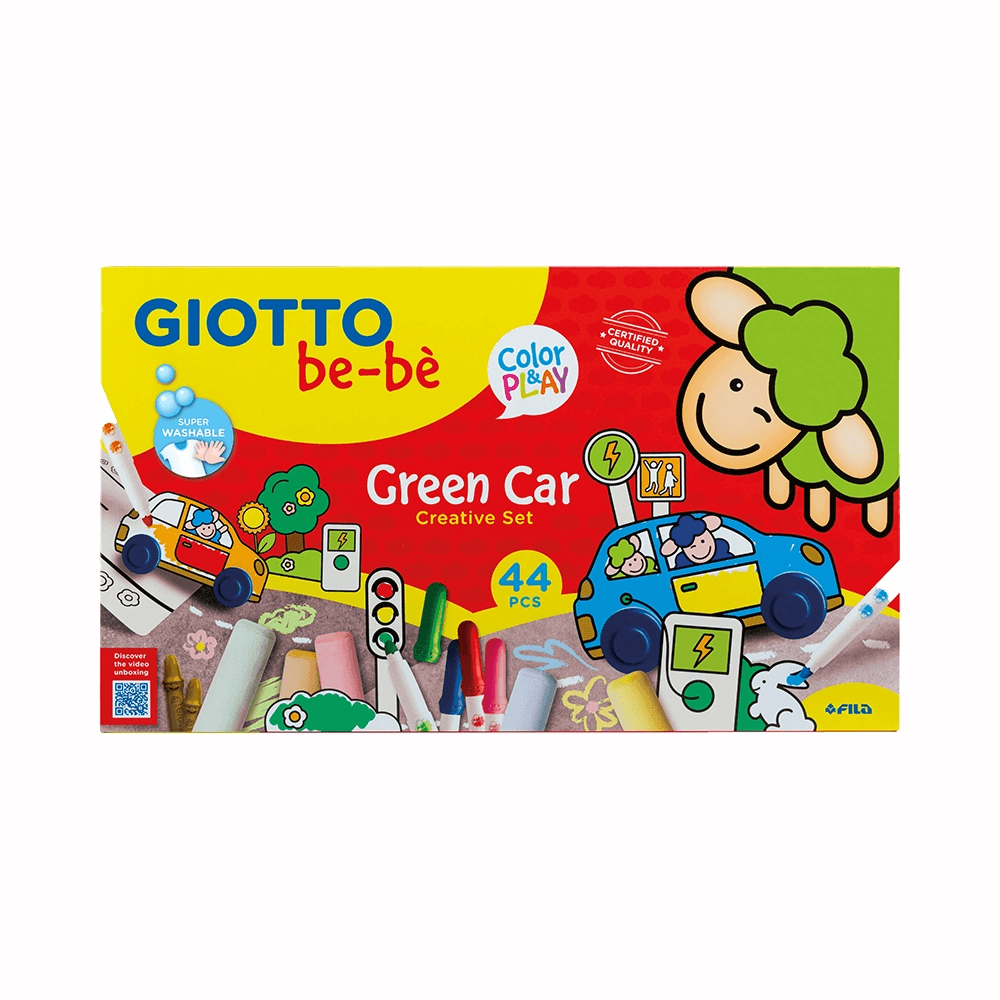 Giotto be-bè Creative Car Set with Washable Colors - Green 