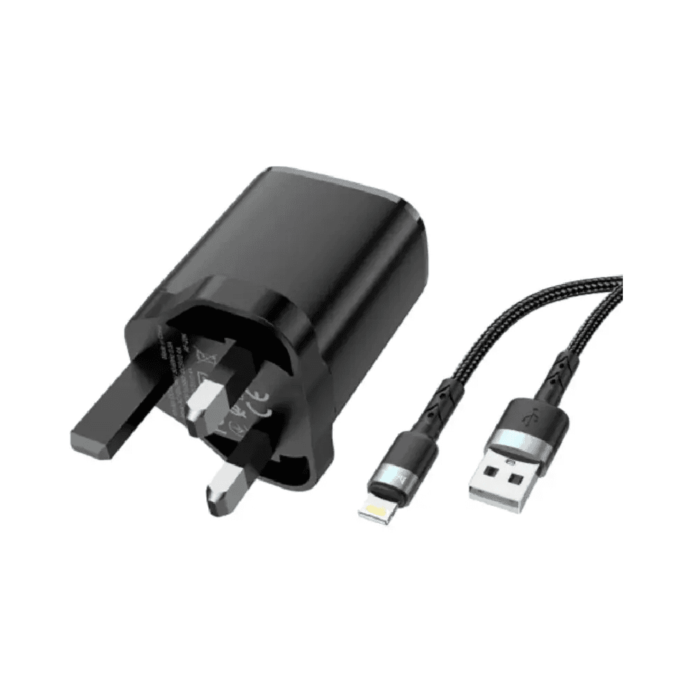 Hoco Dc16 Dual Port Charger Set Lightning