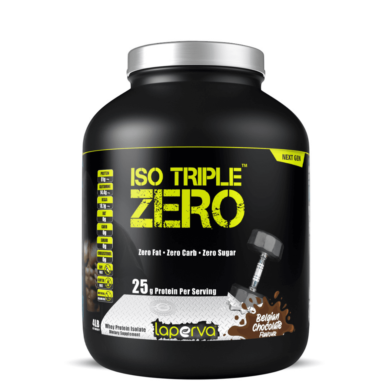 Laperva, Iso Triple Zero, 4 Lb, Belgian Chocolate Flavor