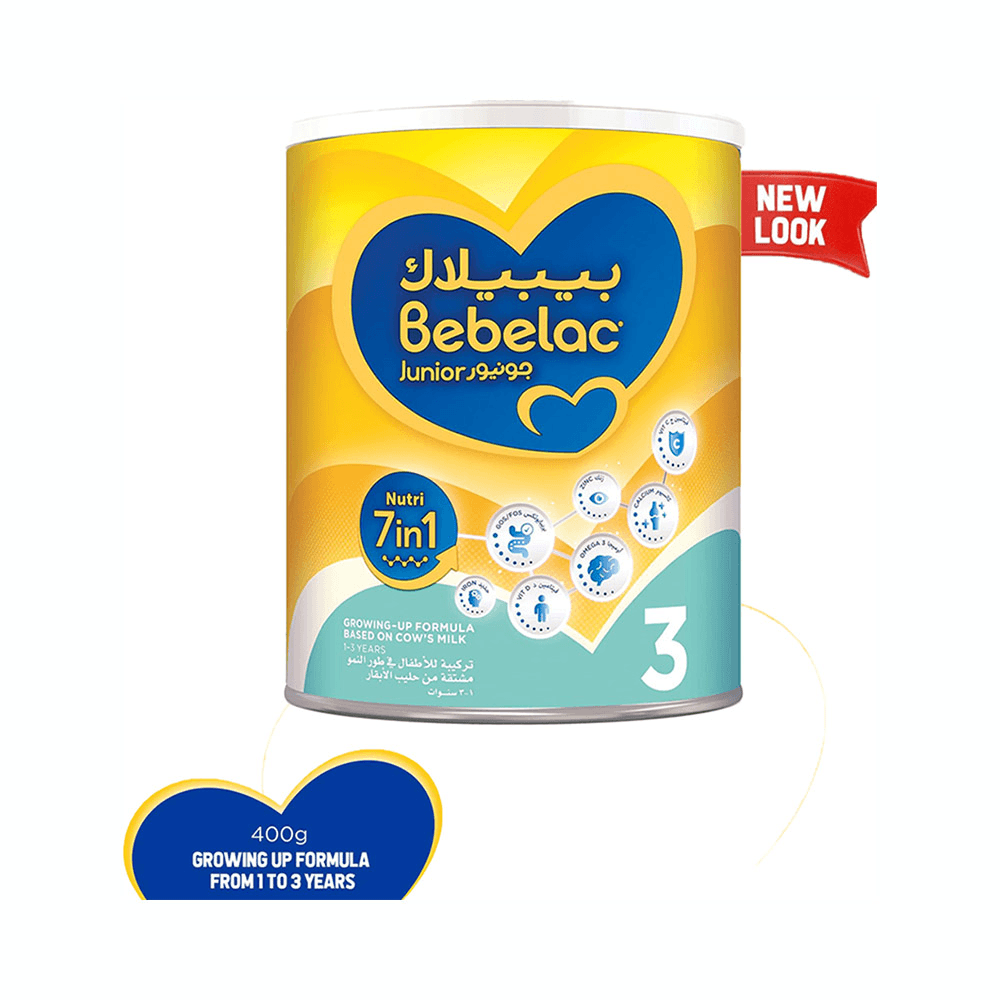 Bebelac Junior 3 Nutri 7 In 1 Vanilla Flavour Growing Up Formula For 1-3 Years 400g