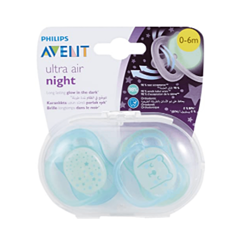 Philips Avent Ultra Air Silicone Soother For Boy 0-6 Months SCF376/11