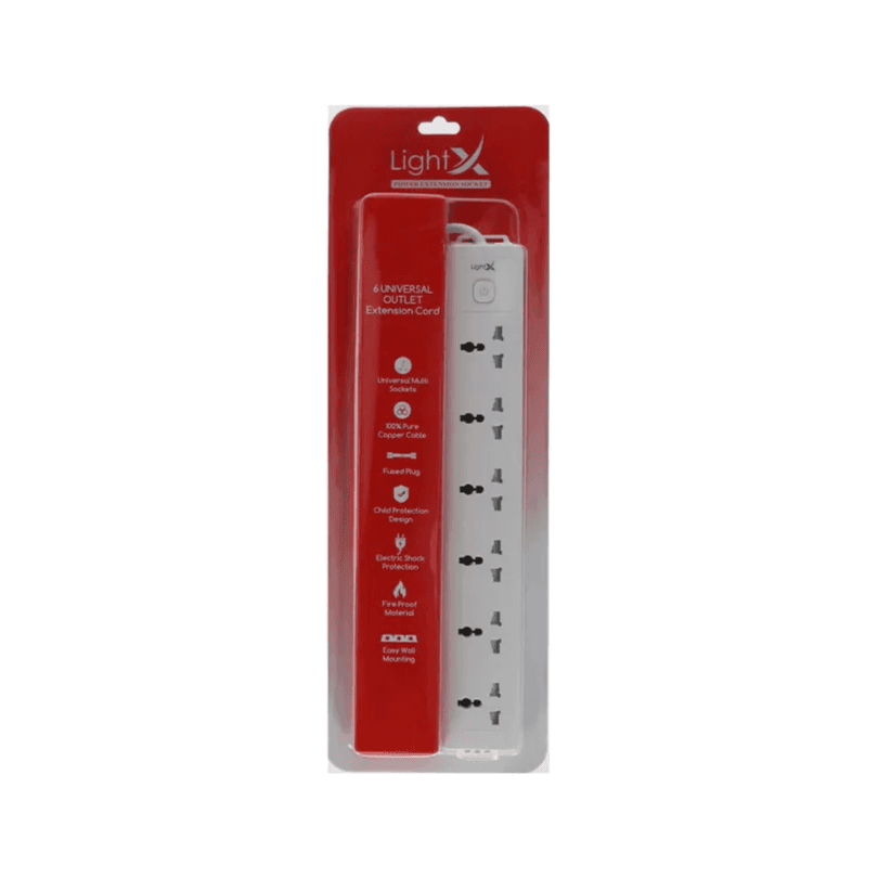 Lightx Power Extension 5M & 6 Socket