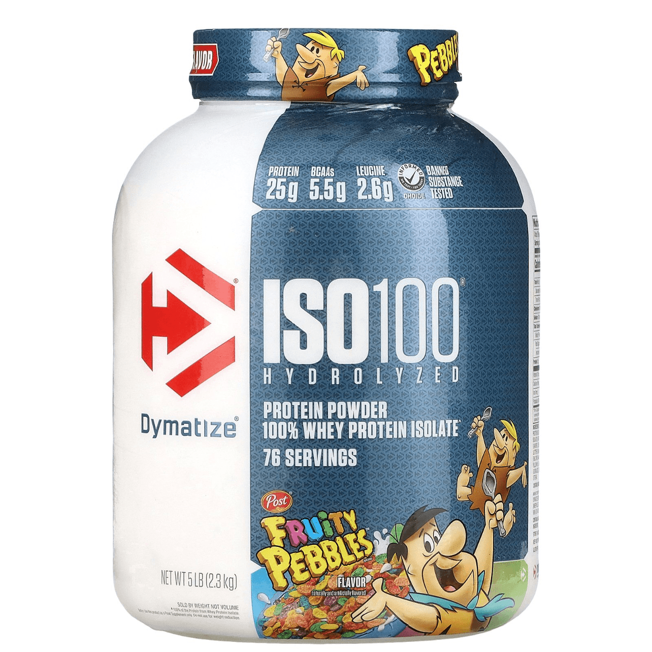 Dymatize, Iso 100, Protein Isolate, 5 Lb, Fruity Pebbles
