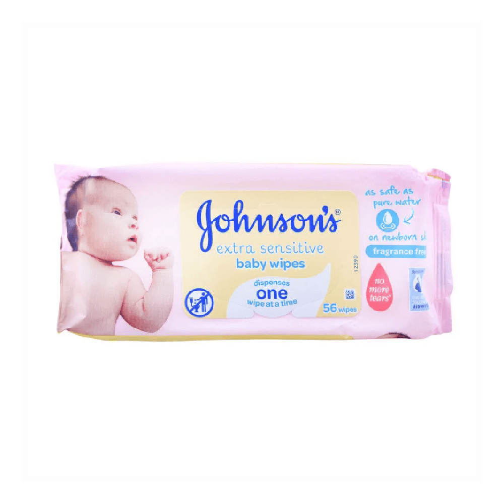 Johnson's Extra Sensitive Baby Wipes 56Pcs