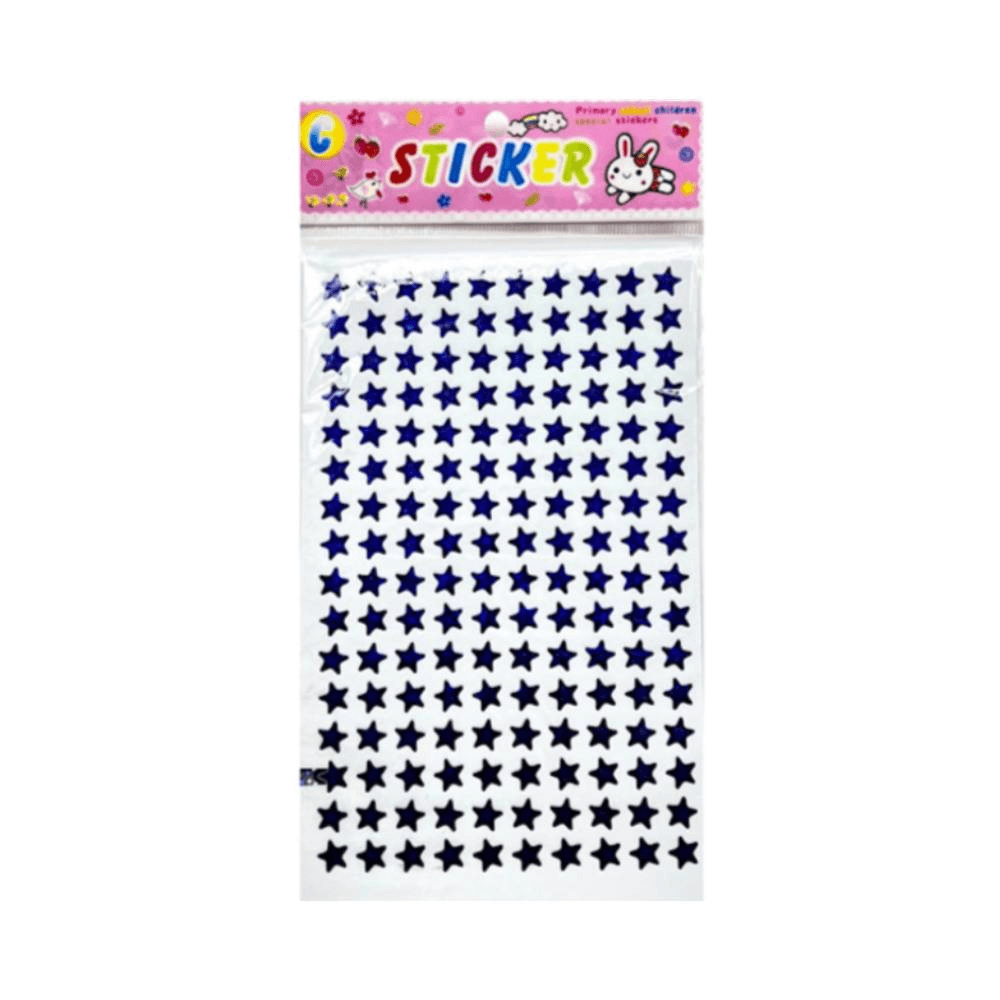 Star Stickers Small 10 Sheets - Blue 3286