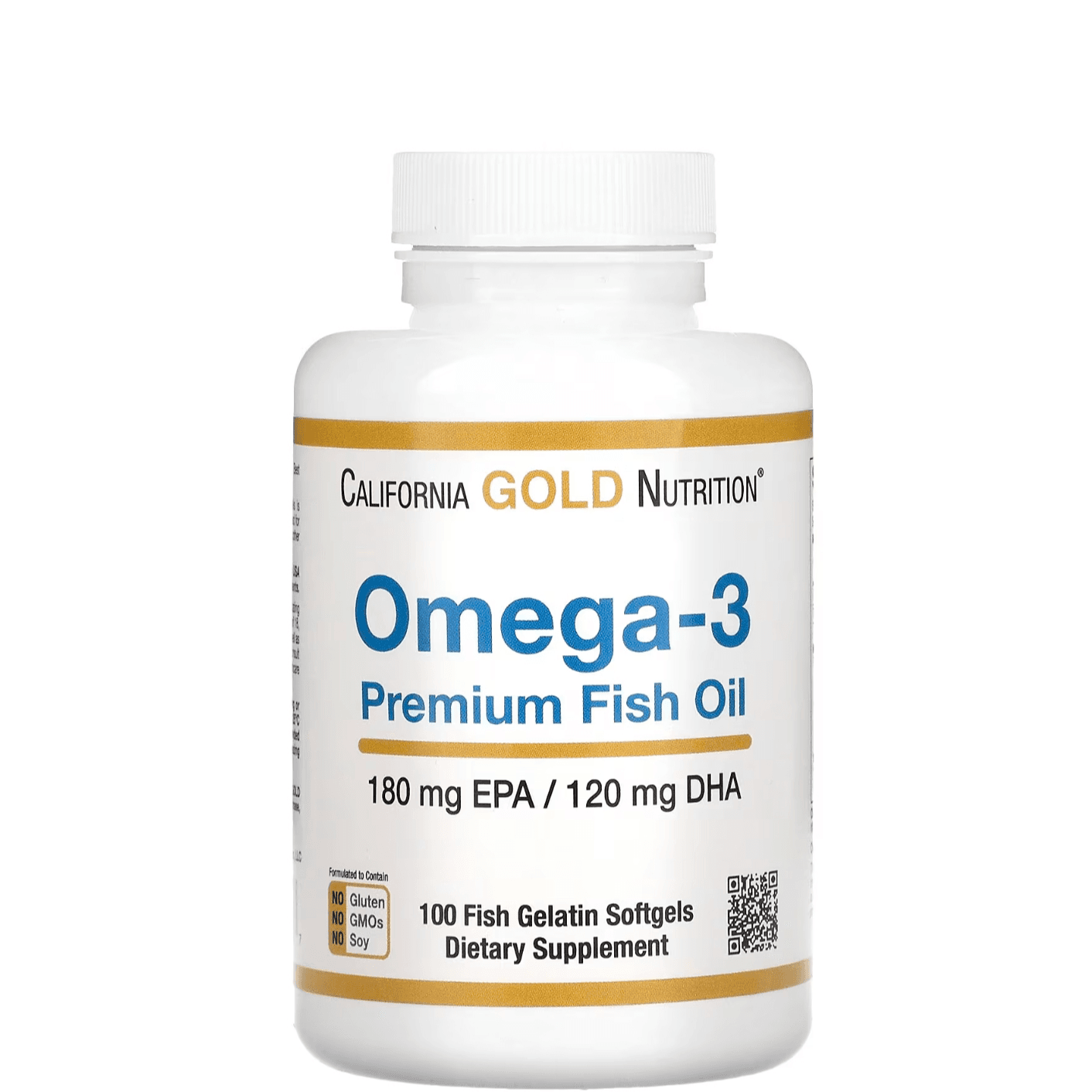 California Gold Nutrition Omega 3 Premium Fish Oil 100 Fish Gelatin Soft gels