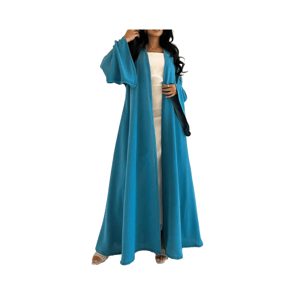 Chic Two-Sided Abaya for Women - Blue