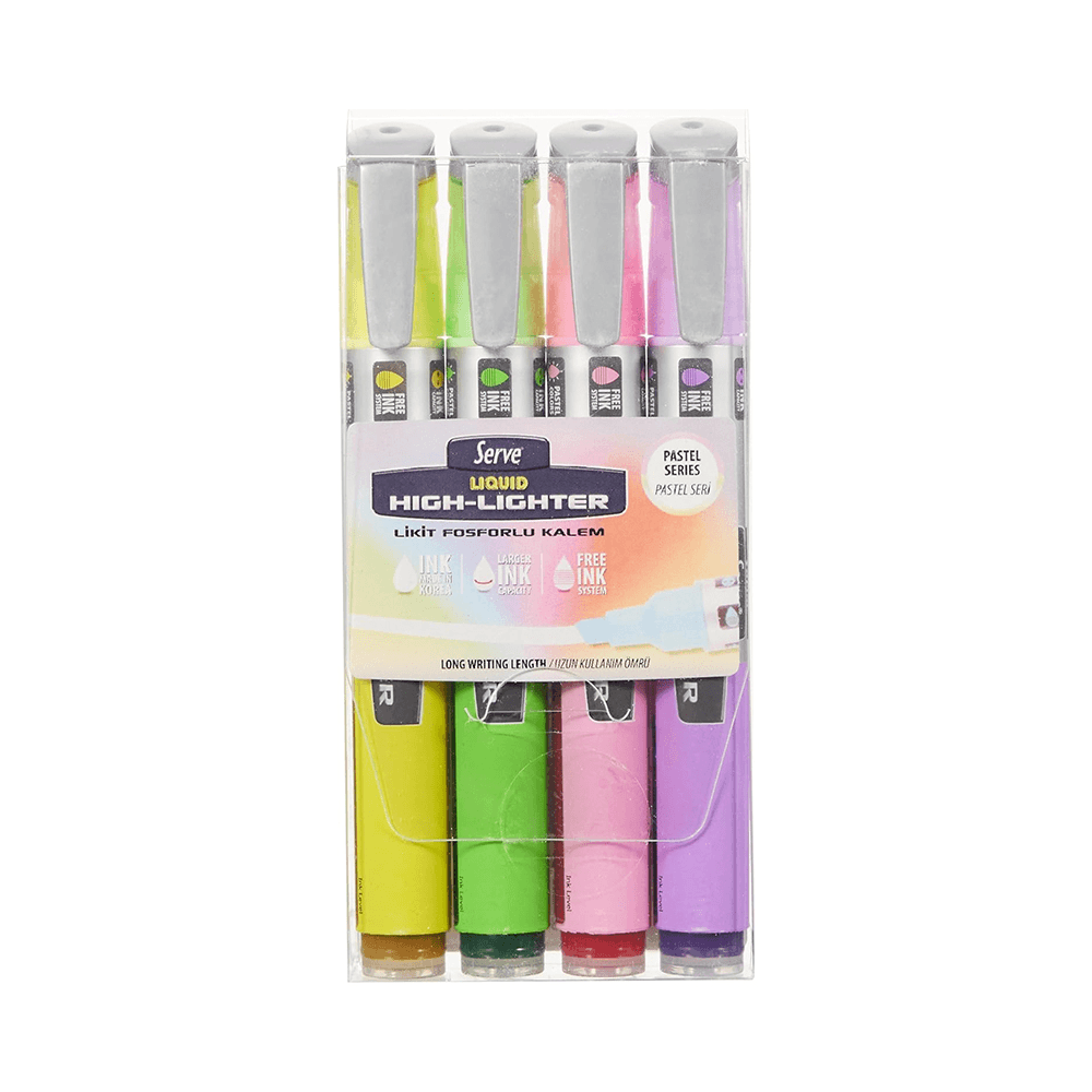 Serve Highlighter Set 4Pcs - Pastel B x 24 