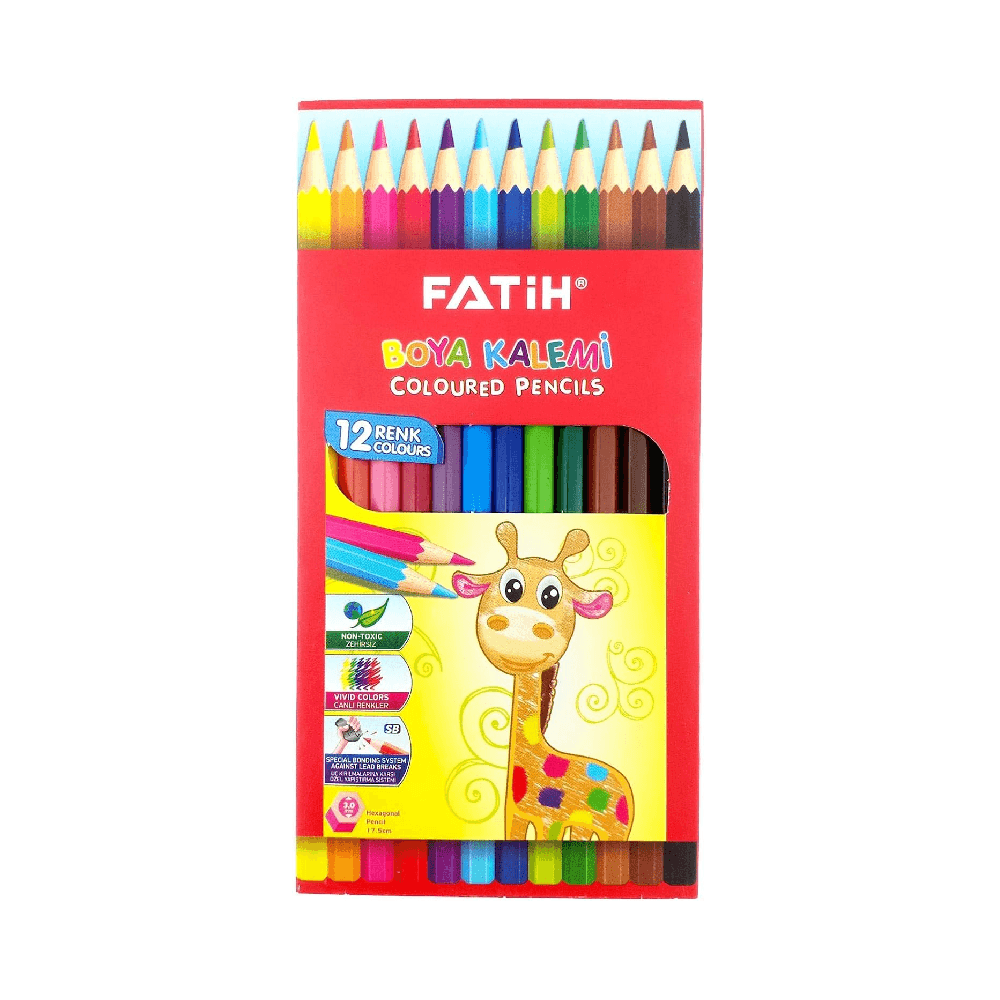 Fatih Color Pencils - Full Length 12 Assorted Colors 33112