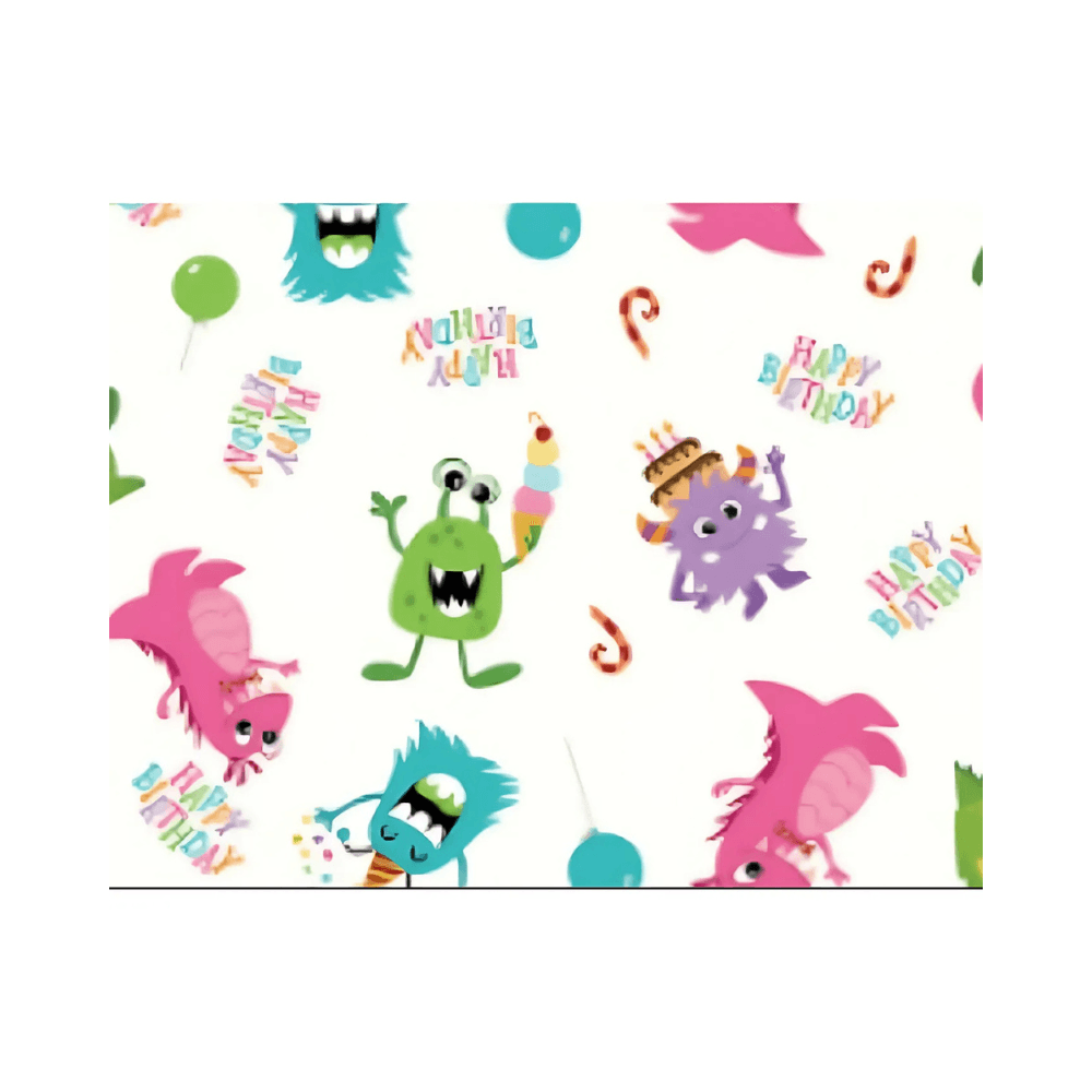 Monster University Happy Birthday Gift Wrapping Paper