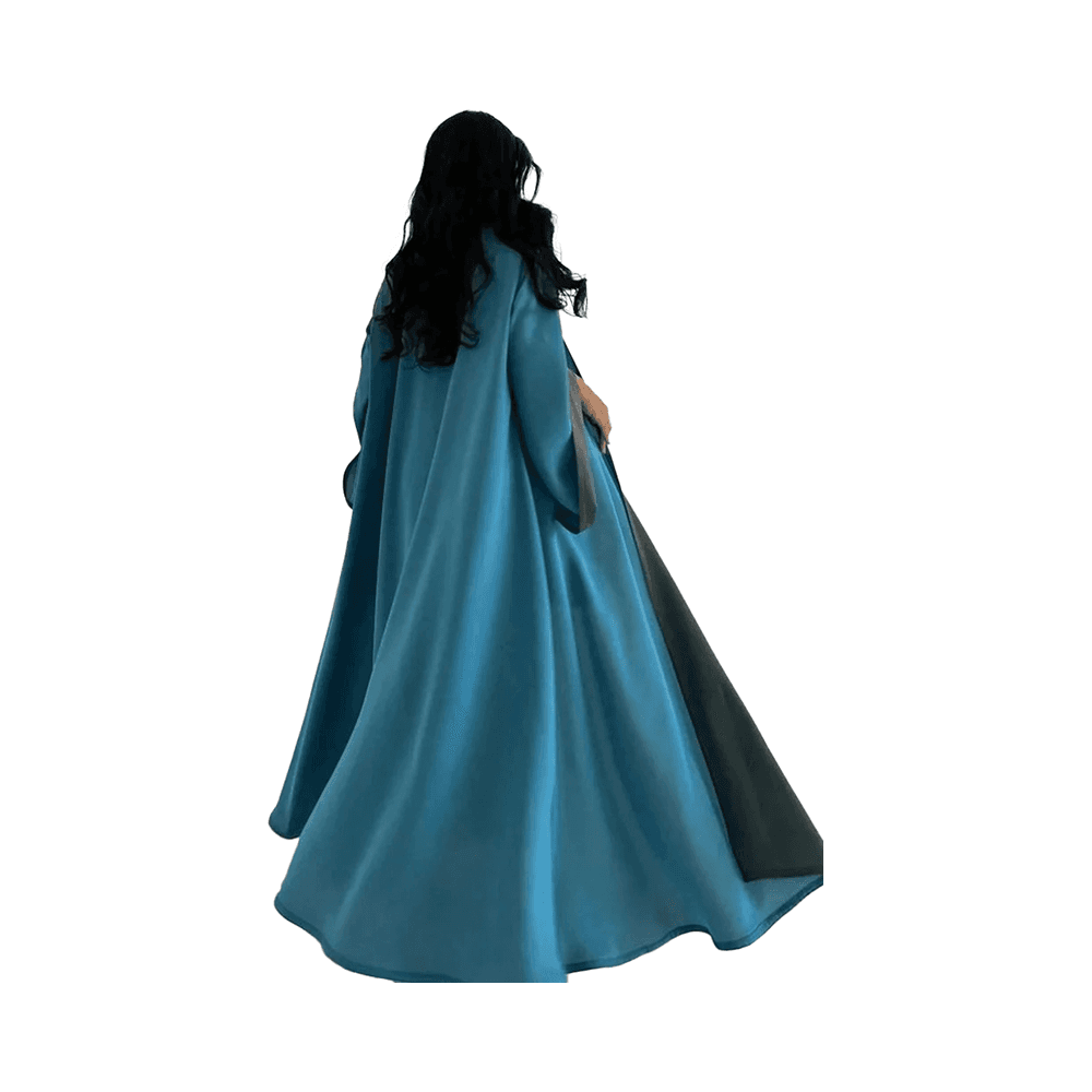 Chic Two-Sided Abaya for Women - Blue