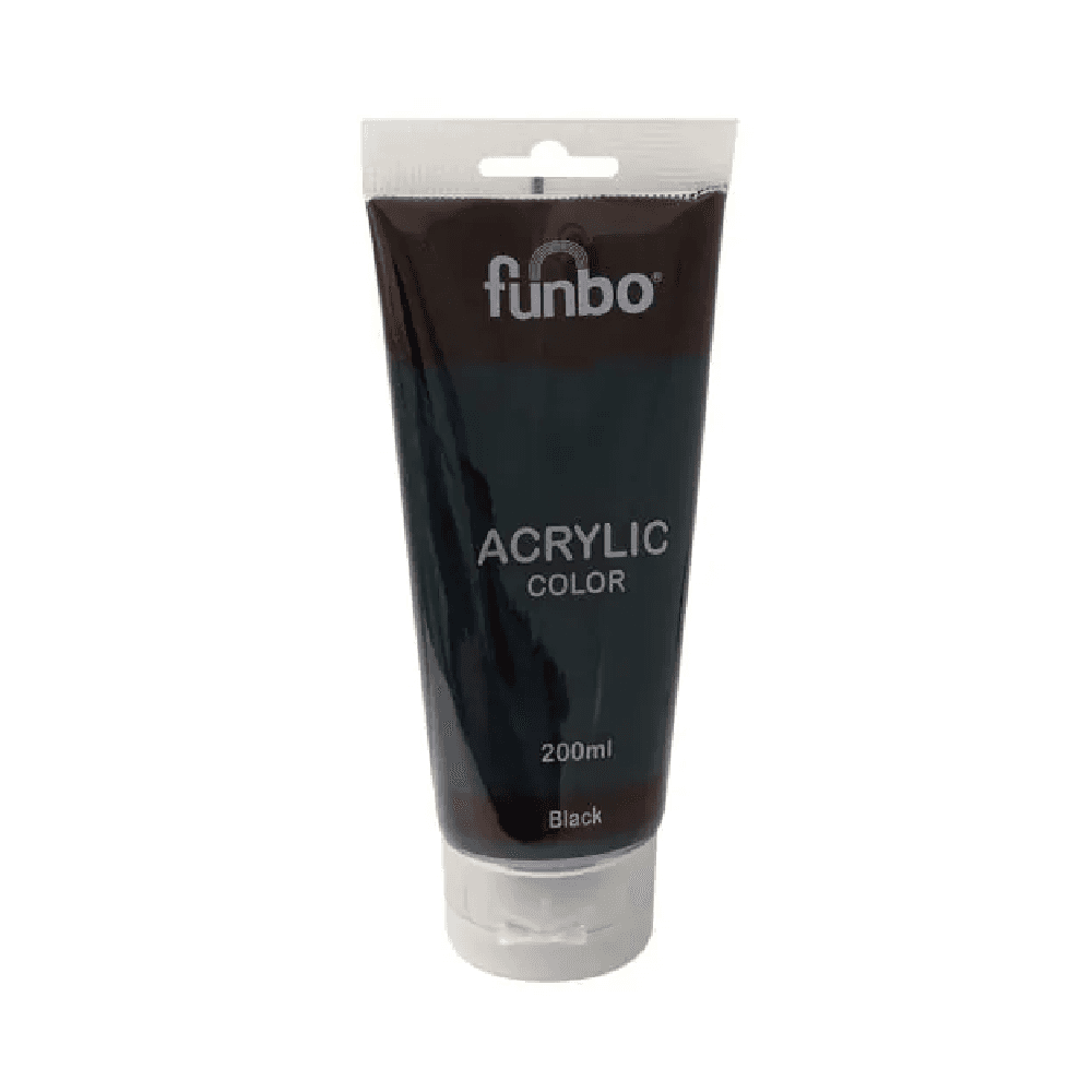 Funbo Acrylic Paint 200ml - Black