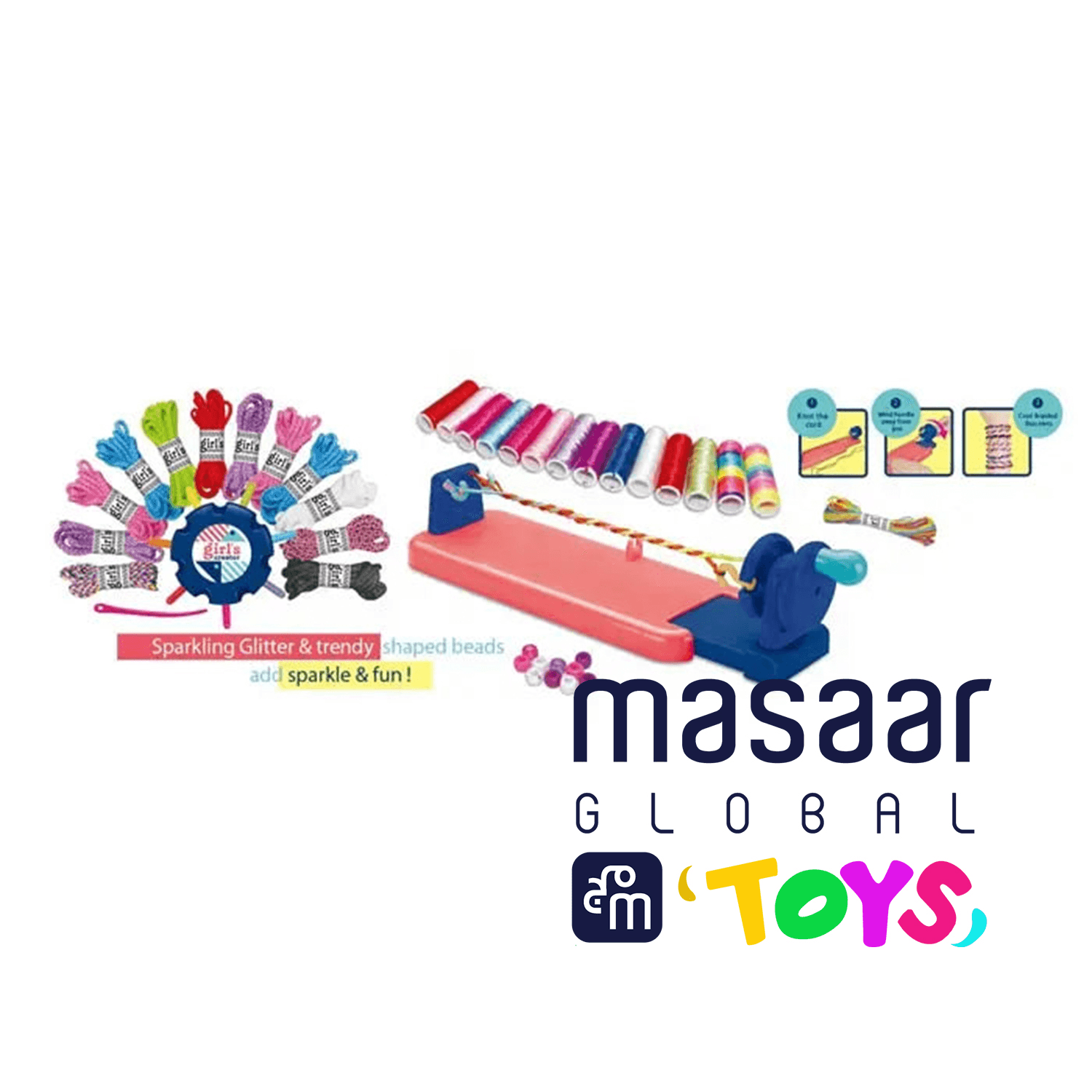Diy Plastic Fashion Hair Beader Set | Girls Toy Kit For Creative Hairstyles + 3Age-Mbk-205K