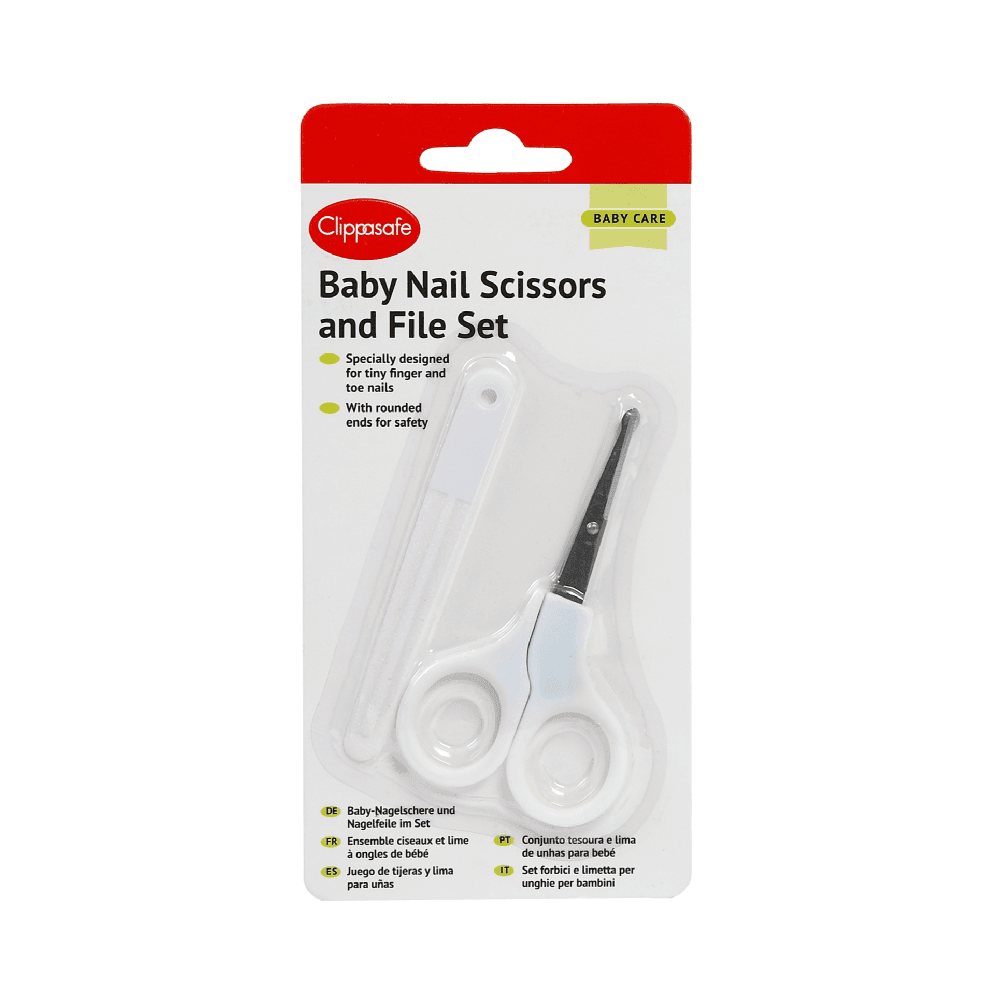 Clippasafe Baby Nail Scissors & File Set