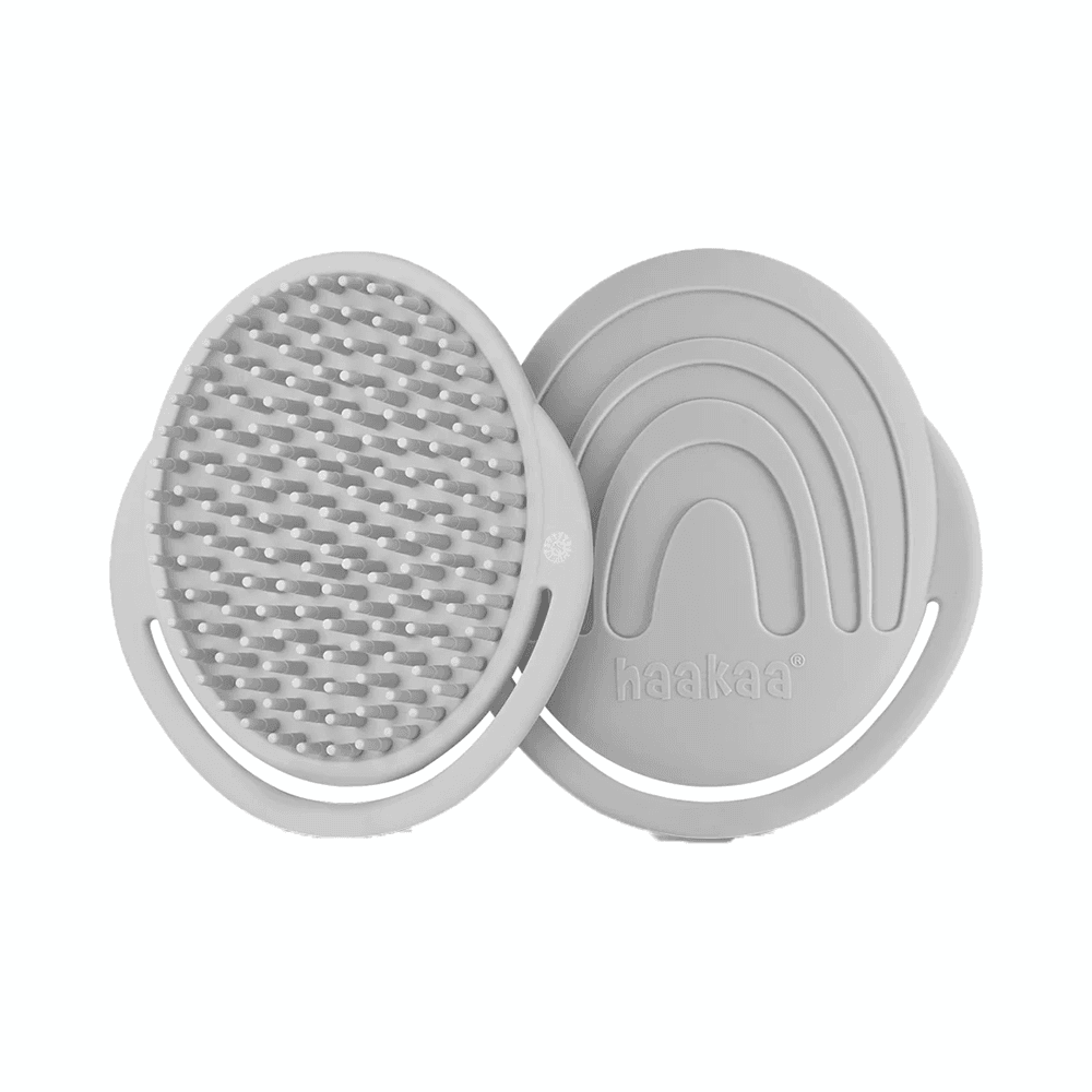 Haakaa Rainbow Silicone Shampoo Brush - Slate Grey