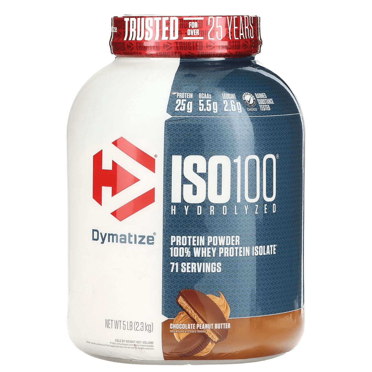 Dymatize, Iso 100, Protein Isolate, 5 Lb, Chocolate Peanut Butter