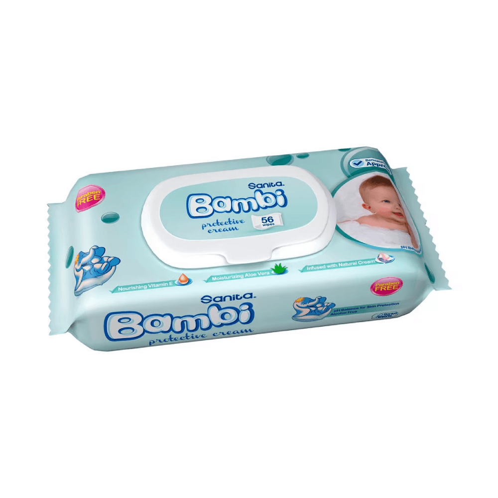 Sanita Bambi Fresh & Clean Baby Wipes 56Pcs