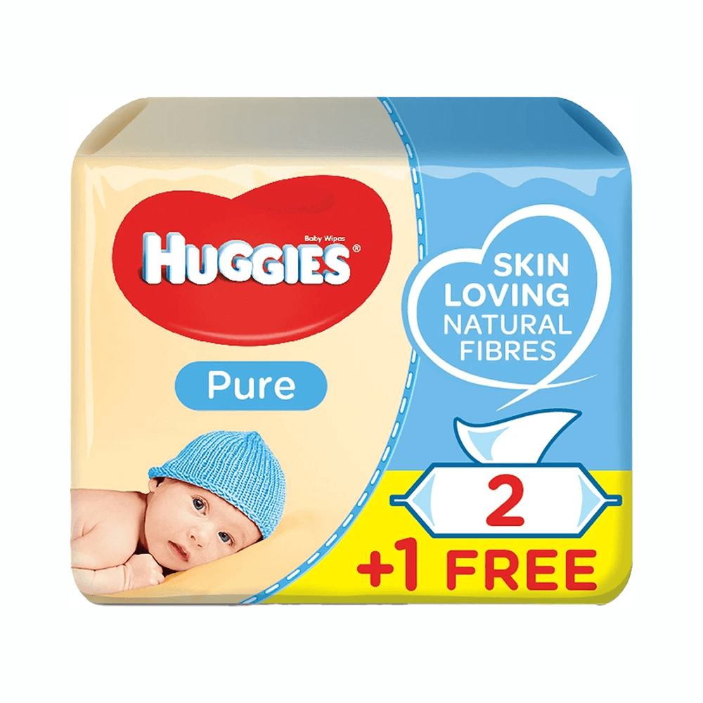 Huggies Natural Care Baby Wipes 56Pcs 2+1 Free