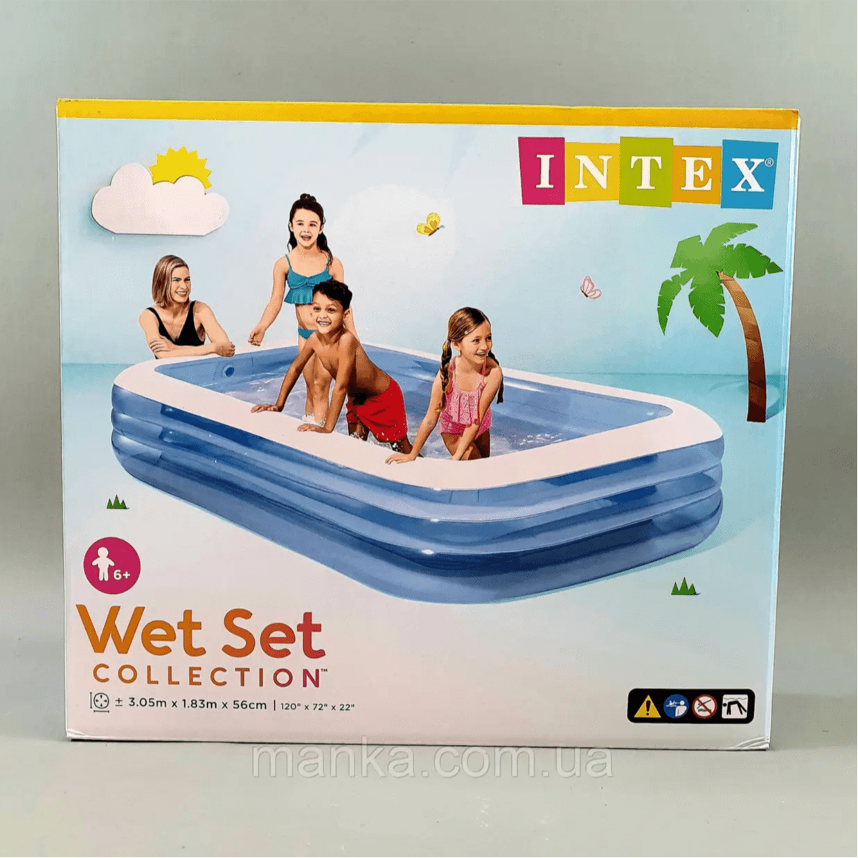 Intex - 58484Np - Frosted Rectangular Pool - Blue Color