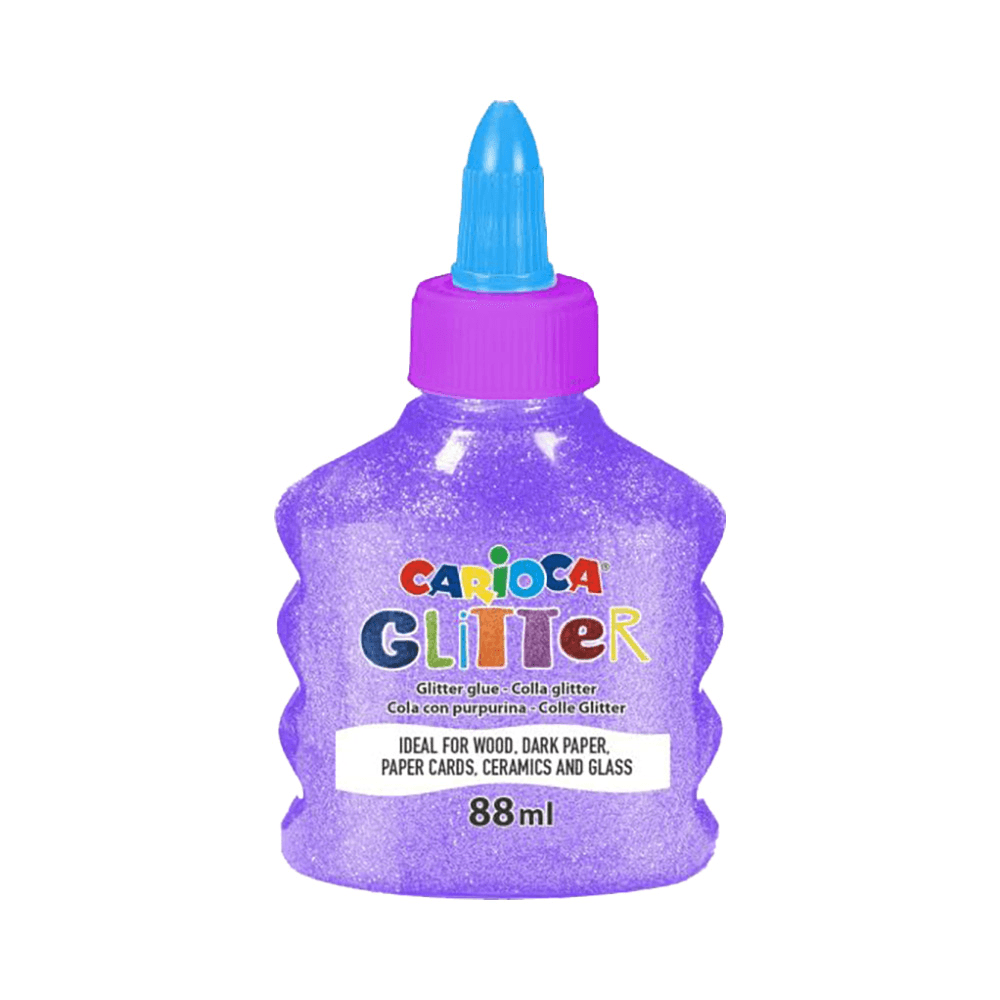 Carioca Glitter Glue Bottle 88ml - Purple