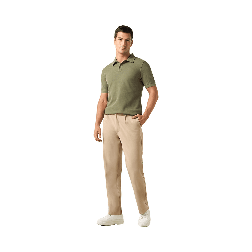 Polo T-shirt with Short Sleeves for Men - Olive Green - Size - L