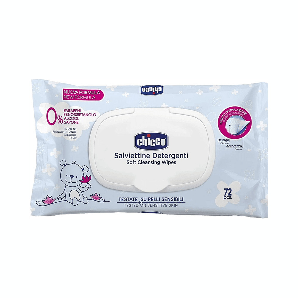Chicco Wipes With Flip Cover 72Pcs