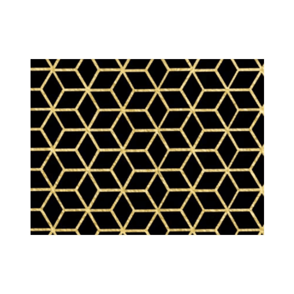 Gold Octagon Design Wrapping Paper - Black 
