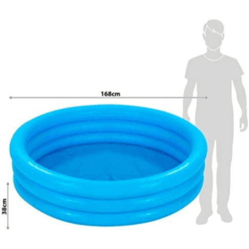 Intex 58446Np Pool Inflatable Crystal Blue Vinyl 1.68Mx 38Cm