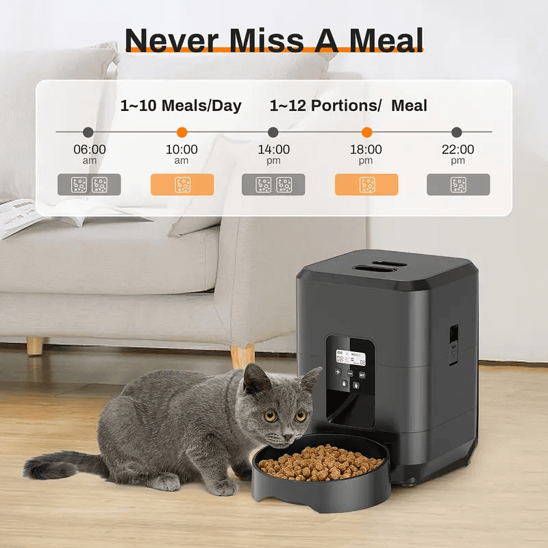 2L Automatic Pet Feeder and Food Dispenser with Touch Screen