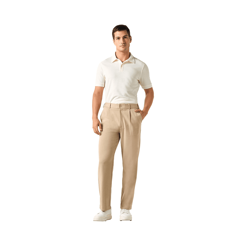 Polo T-shirt with Short Sleeves  for Men - Cream - Size - S