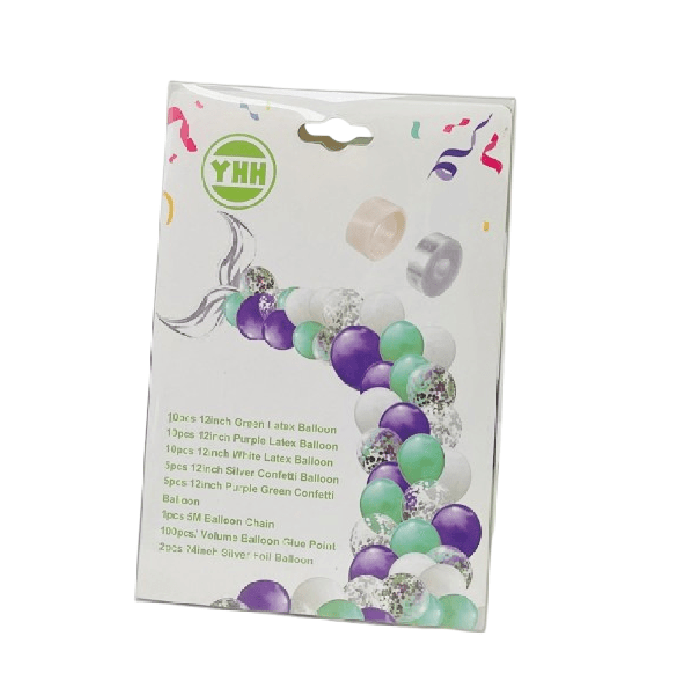 YHH Mermaid Tail Balloon Garland No Air & Helium - Silver 