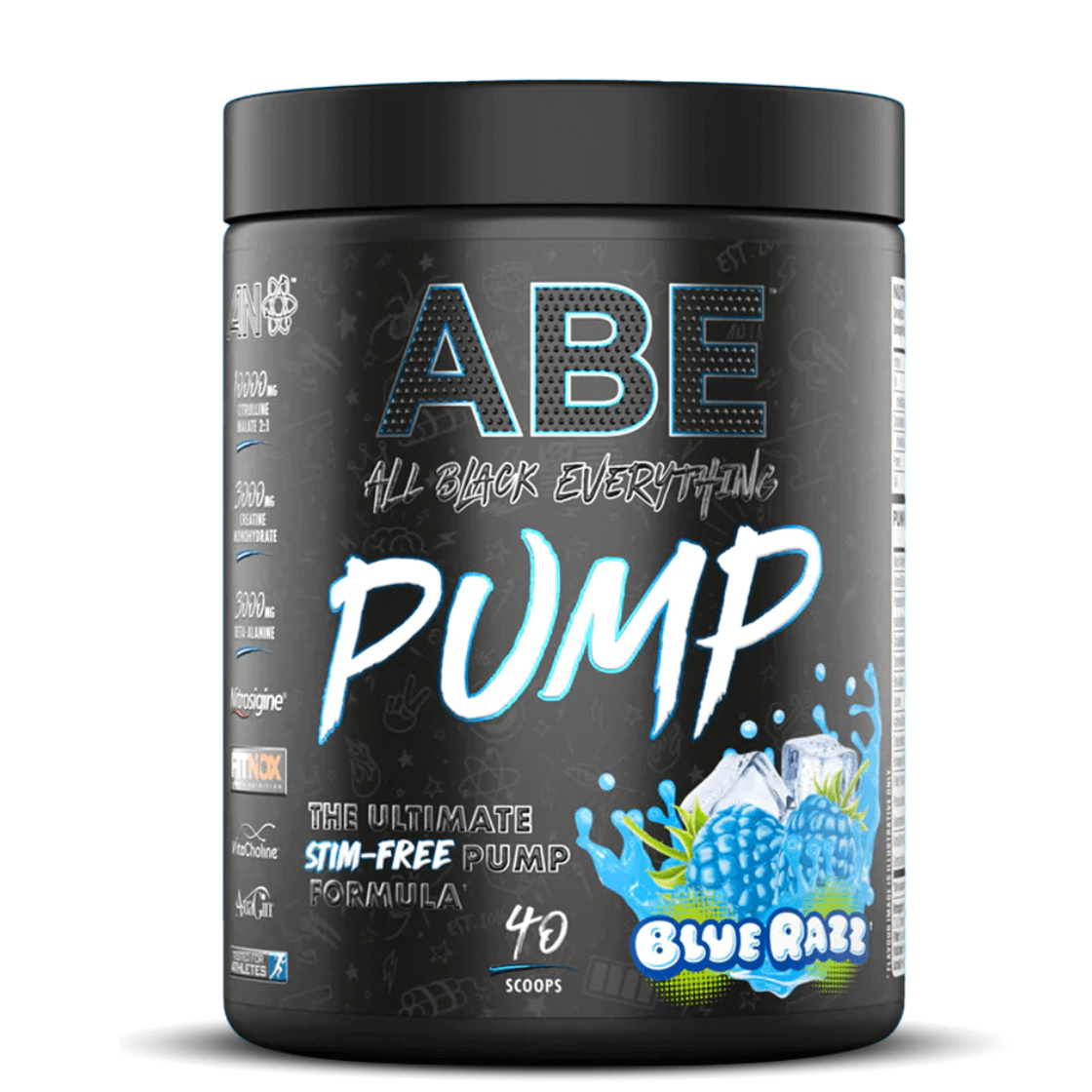 Applied Nutrition, Abe Pump, Stim-Free, 40 Serving, Blue Razz