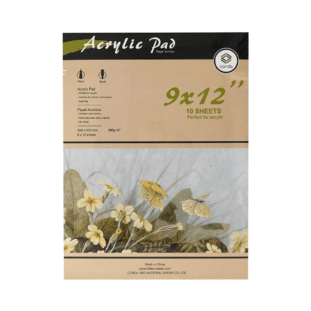 Conda Acrylic Pad 300g 9x12 Inches 10 Sheets Dwco40