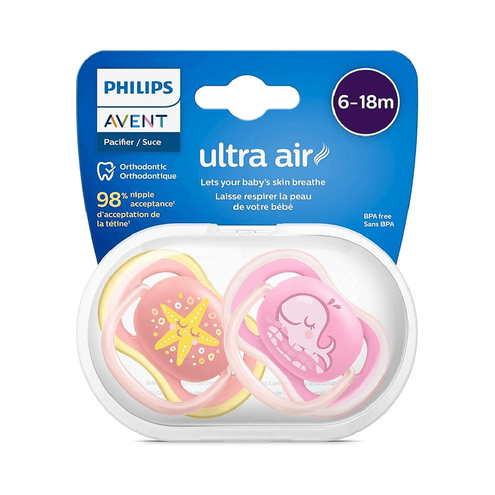 Philips Avent Ultra Air Soother 6-18m - Pink 2825