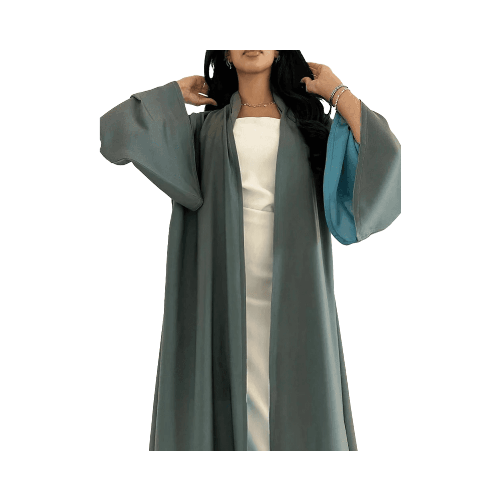 Chic Two-Sided Abaya for Women - Blue