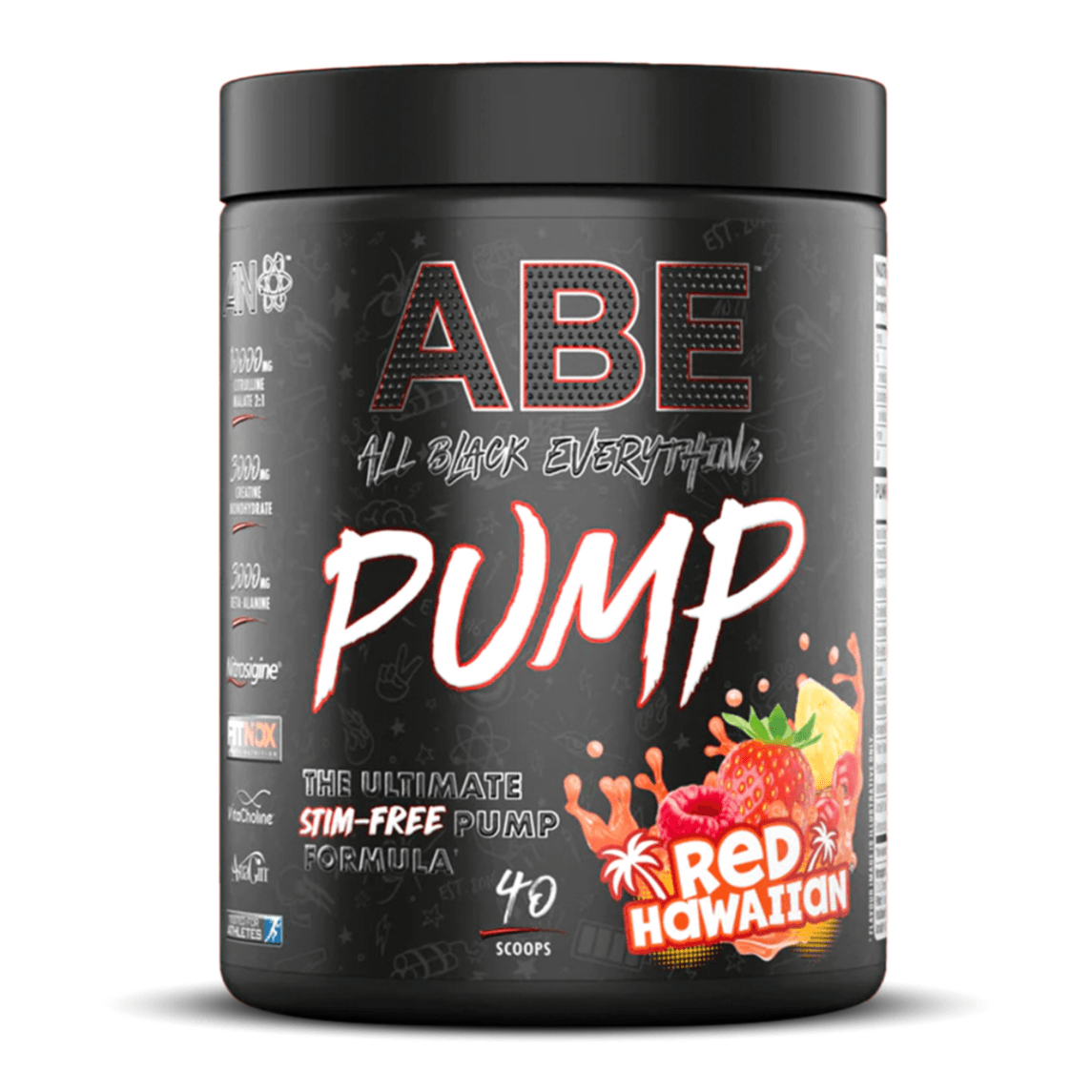 Applied Nutrition, Abe Pump, Stim-Free, 40 Serving, Red Hawaiian
