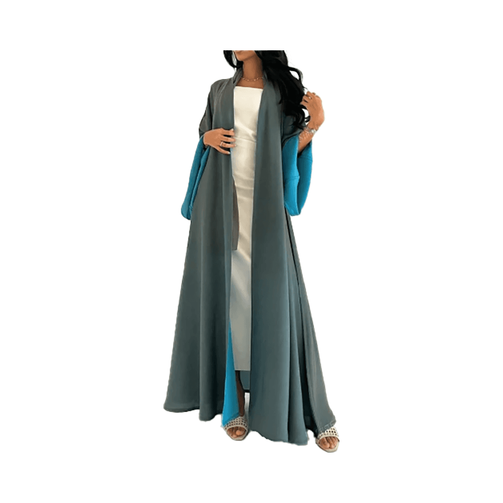Chic Two-Sided Abaya for Women - Blue