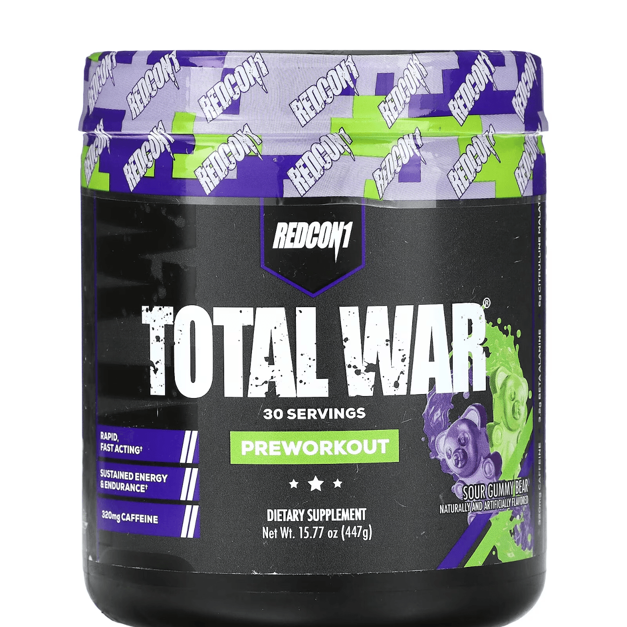 Redcon1, Total War, 30 Serving, Sour Gummy Bear