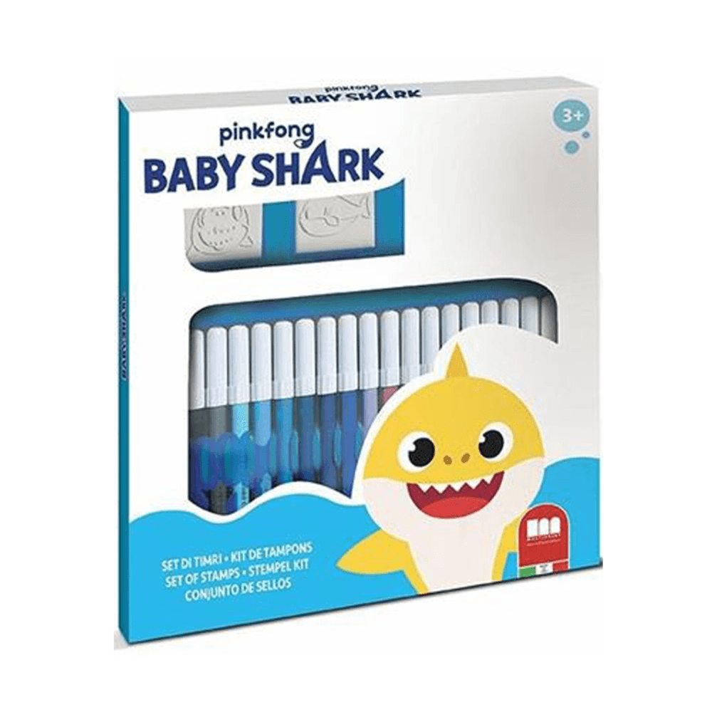 Ping Fong Baby Shark Multi Print Felt Tip Pens Set 21Pcs