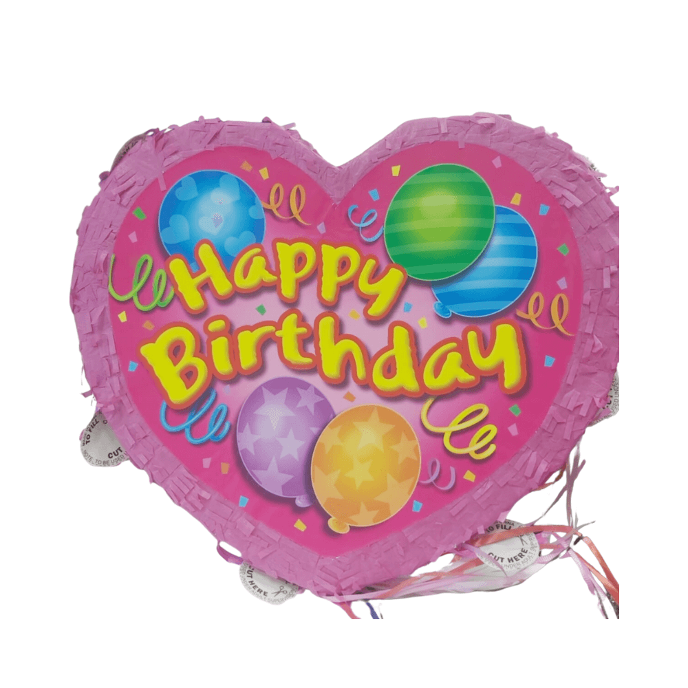 Happy Birthday Heart Shape Pinata