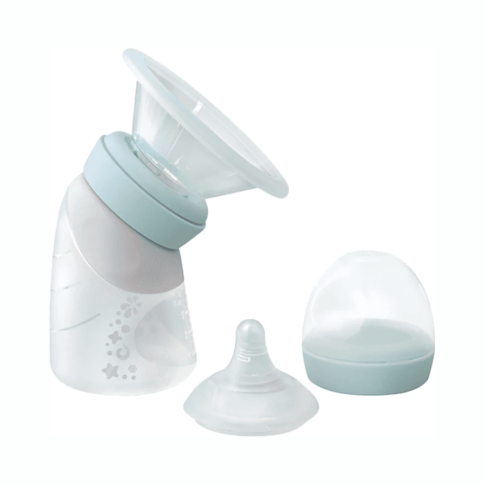 Marcus & Marcus Silicone Breast Pump & Angled Feeding Bottle Mint