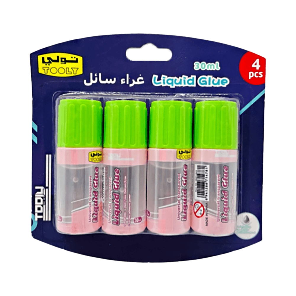 تولي صمغ سائل شفاف مجموعة 30 مل 4 قطع 16849