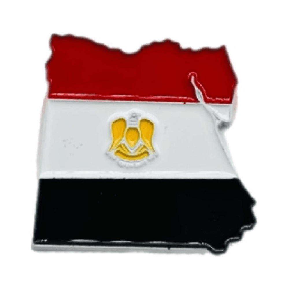 علم مصر ملصق شعار معدني ثلاثي الأبعاد 2.5 x 2.5 سم 13944