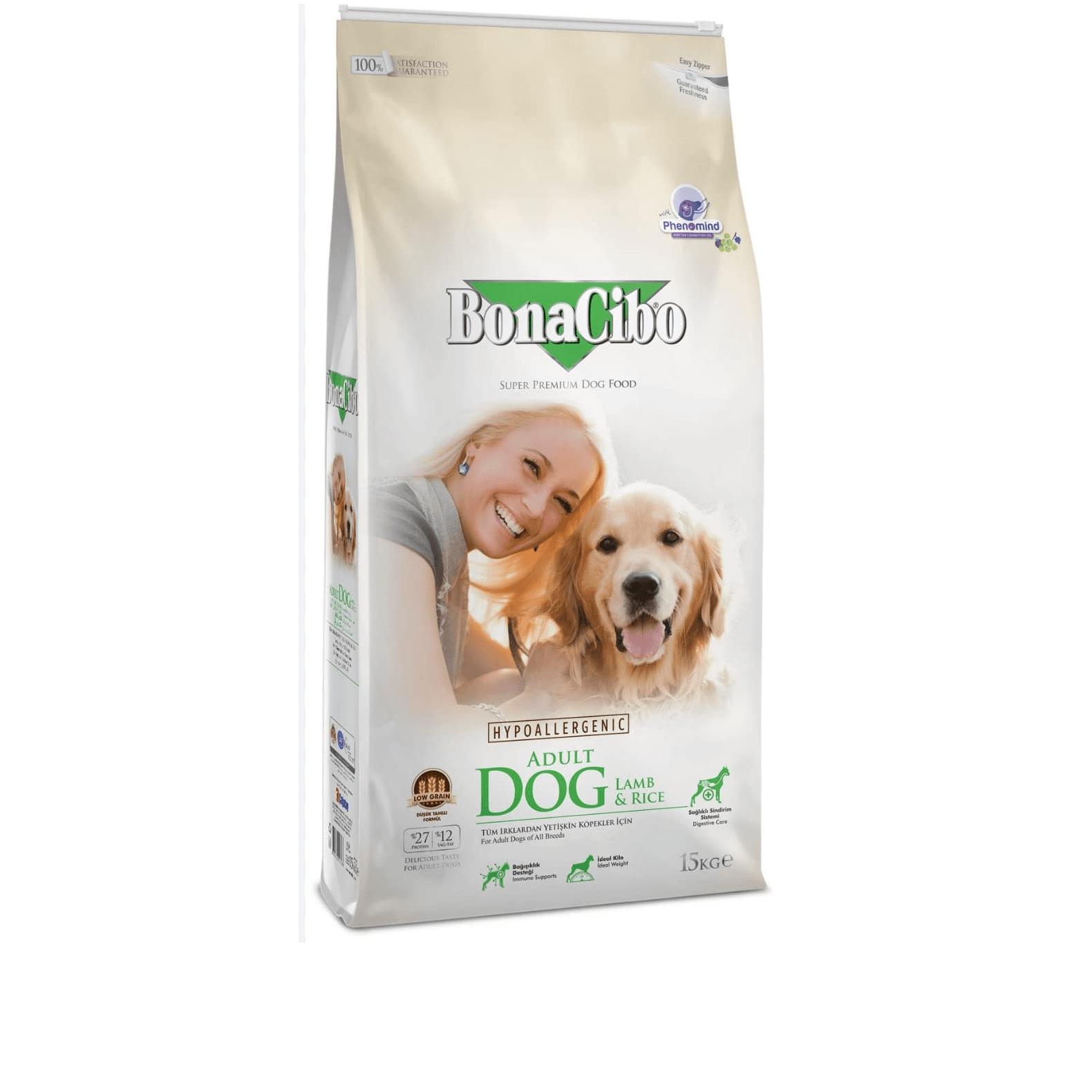 Bonacibo Hypoallergenic Adult Dog Food Lamb & Rice 15 kg